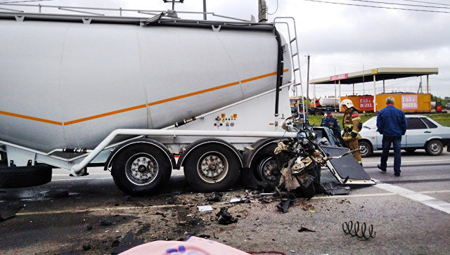 Под Орлом автобус с украинскими номерами попал в ДТП