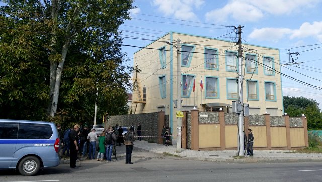 Опубликовано видео с места взрыва в Донецке