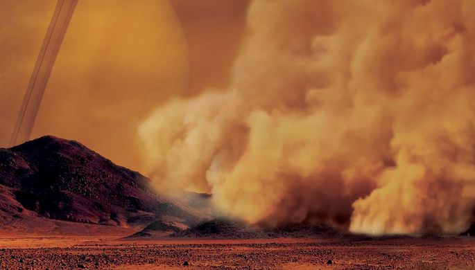 Ученые впервые увидели на Титане пылевые бури