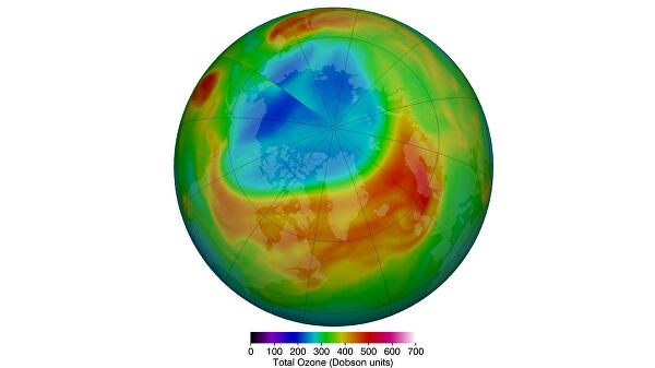 НАСА сообщило о рекордно низком уровне озона над Арктикой НАСА сообщило о рекордно низком уровне озона над Арктикой