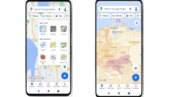 В &laquo;Google Картах&raquo; начали показывать ситуацию с COVID-19 в разных странах