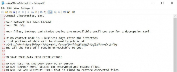 Хакеры потребовали от производителя ноутбуков $17 млн выкупа в биткойнах