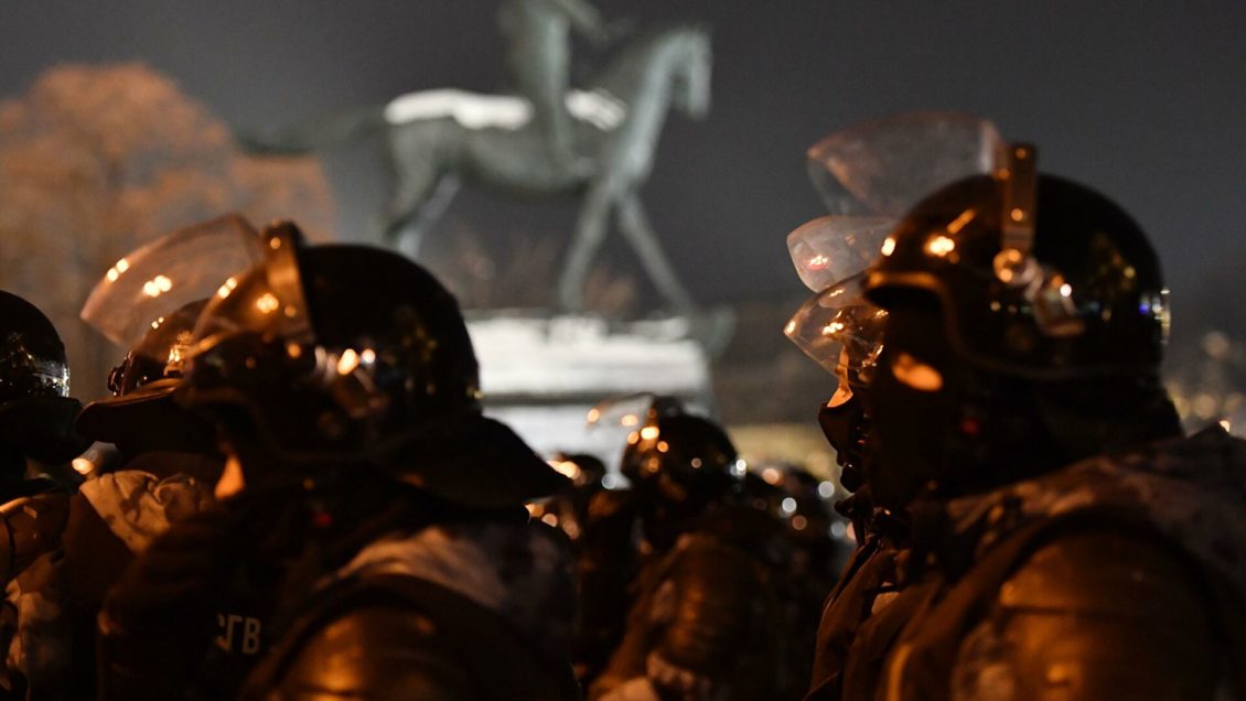 У задержанного на несогласованной акции в Москве нашли нож