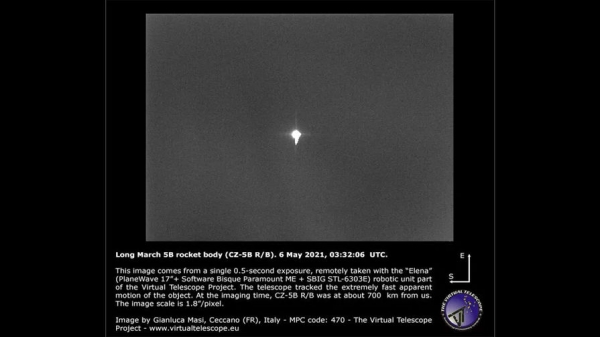 Опубликовано первое фото вышедшей из-под контроля китайской ракеты &laquo;Чанчжэн-5&raquo;