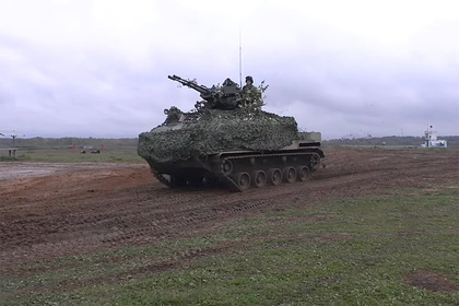 В России заметили БТР-МДМ с зенитной установкой